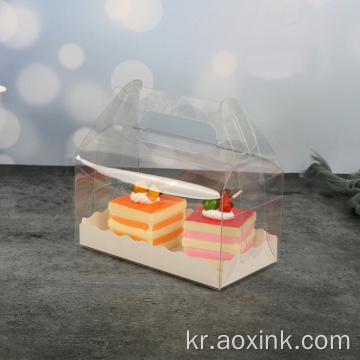 투명한 케이크 박스 포장 개인화 된 컵 케이크